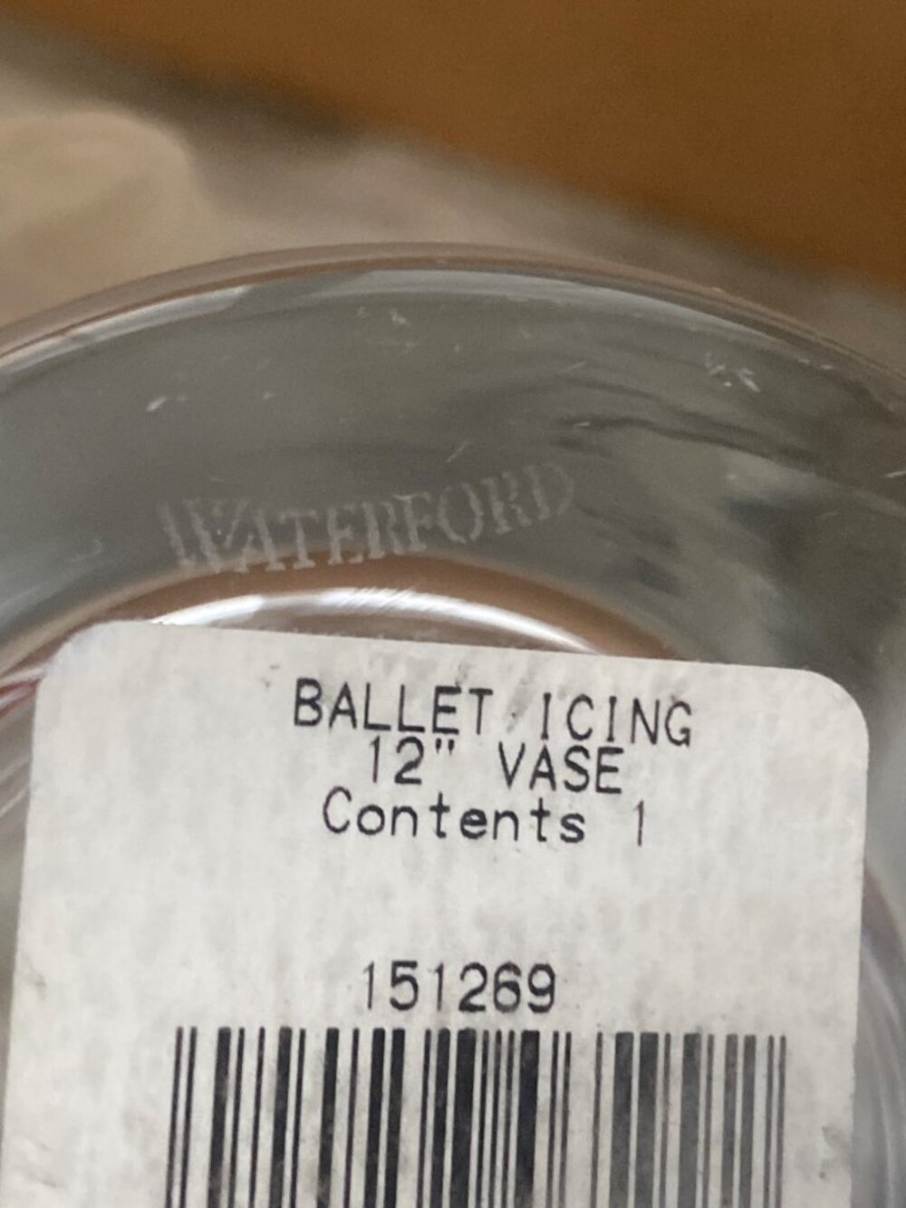 Waterford Crystal Ballet Icing Etched Swirl Vase 12" Pre-owned - Picture 10 of 10